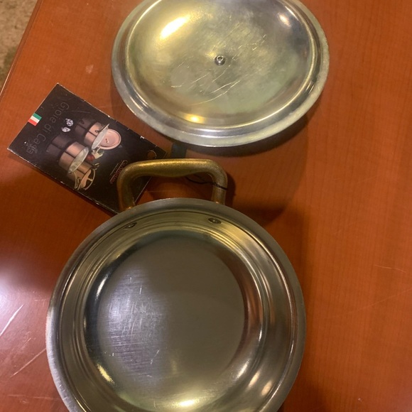 Copper Cookware with Gold Handles made in Italy CU Artigiana NWT - Picture 2 of 3